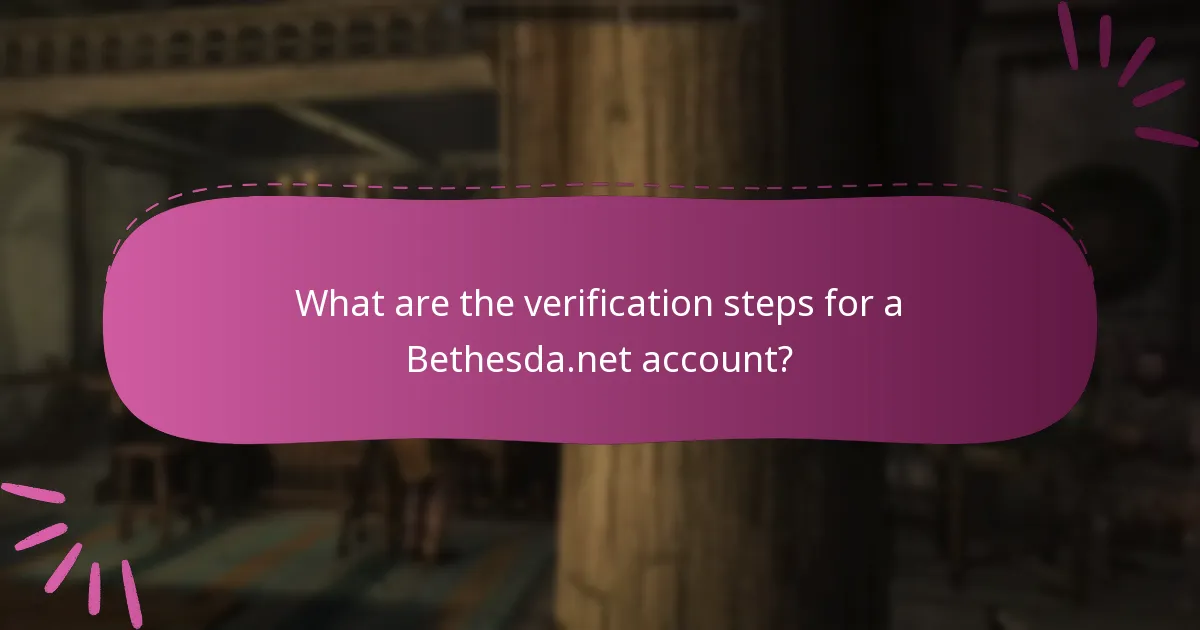 What are the verification steps for a Bethesda.net account?
