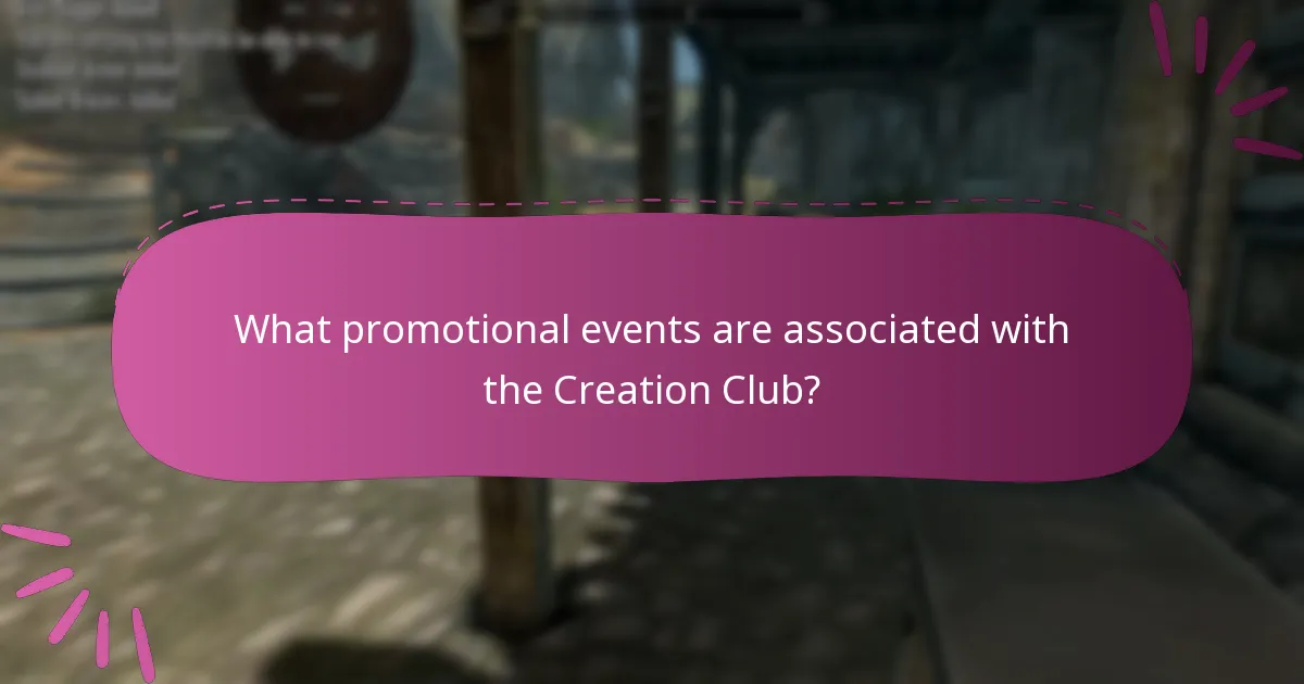 What promotional events are associated with the Creation Club?