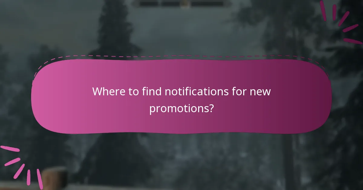 Where to find notifications for new promotions?